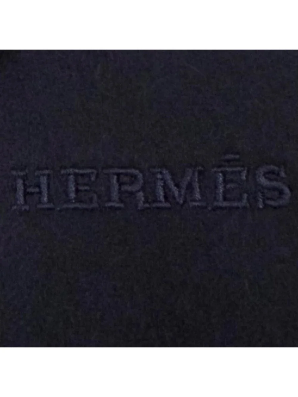 Hermes Cheval Au Tre Cashmere 100% Sheep Leather Logo Embroidery Fringe Scarf